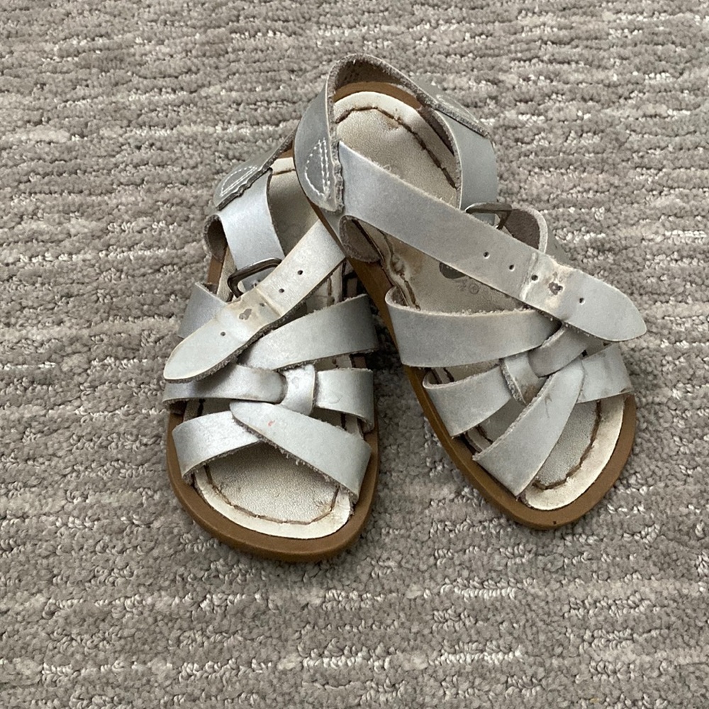 Silver salt water sandals